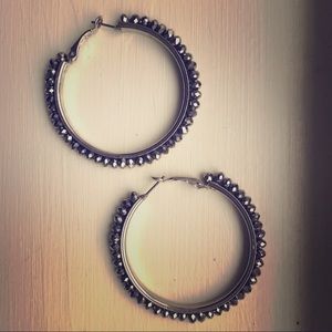 Beaded hoop earrings